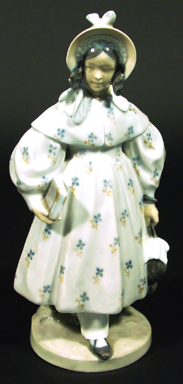 Appraisal: Royal Copenhagen china figurine in a floral pattern flowing dress