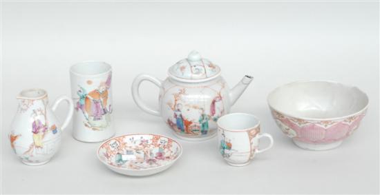 Appraisal: A GROUP OF SIX PIECES OF CHINESE PORCELAIN CH'IEN LUNG