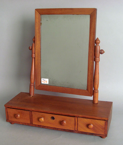 Appraisal: Mahogany shaving mirror late th c h w