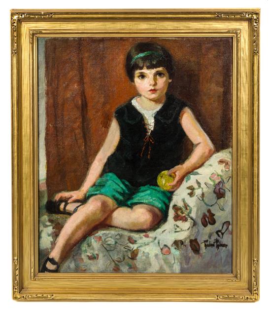 Appraisal: Sale Lot Pauline Palmer American - Seated Girl with an