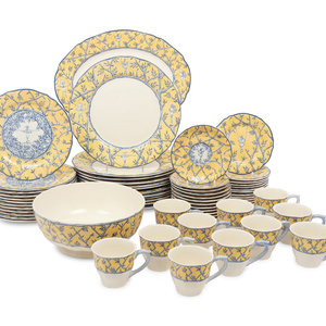 Appraisal: A Gien Baladins Porcelain Dessert Service th Century comprising a