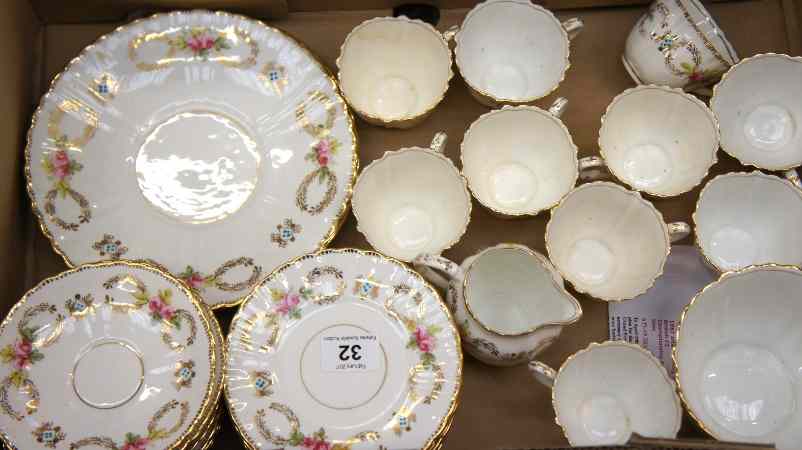 Appraisal: Good tray consisting of pieces of Floral Teaset plates cups