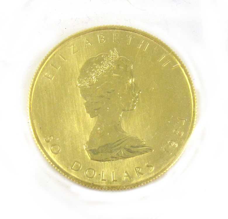 Appraisal: THREE CANADIAN GOLD MAPLE LEAF COINS dollar denomination each one