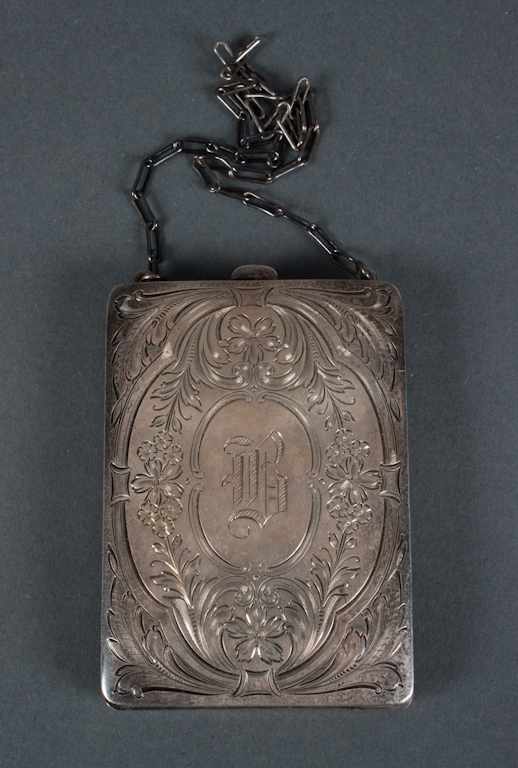 Appraisal: American engraved sterling silver compact The Thomae Co Attleboro MA