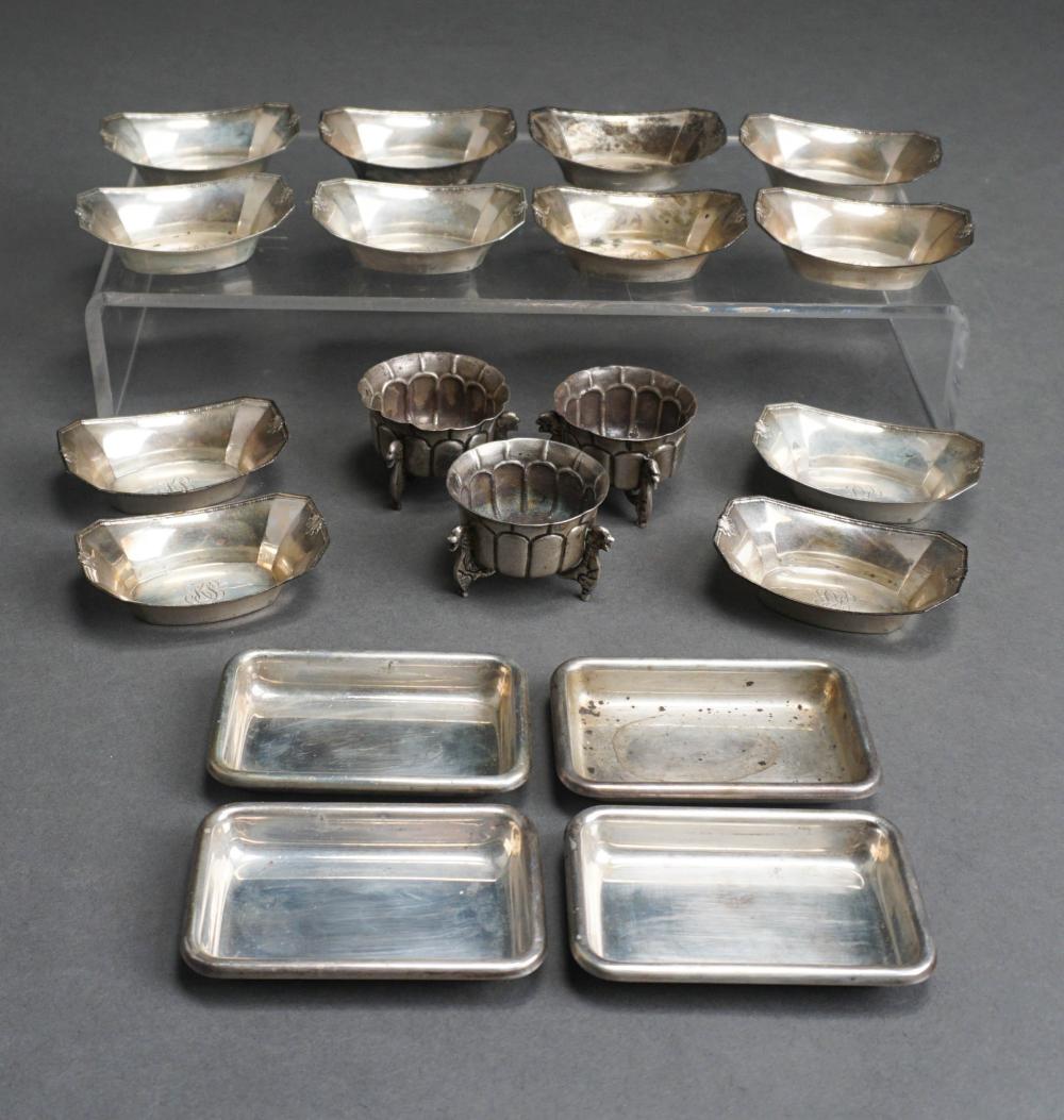 Appraisal: SIXTEEN AMERICAN STERLING SILVER NUT DISHES AND THREE STERLING SILVER