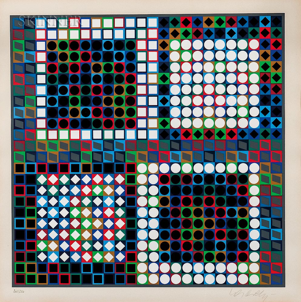 Appraisal: Victor Vasarely Hungarian French - Our-MC- Victor Vasarely Hungarian French