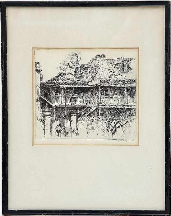 Appraisal: Alfred Hutty South Carolina - IN OLD CHARLESTON c drypoint