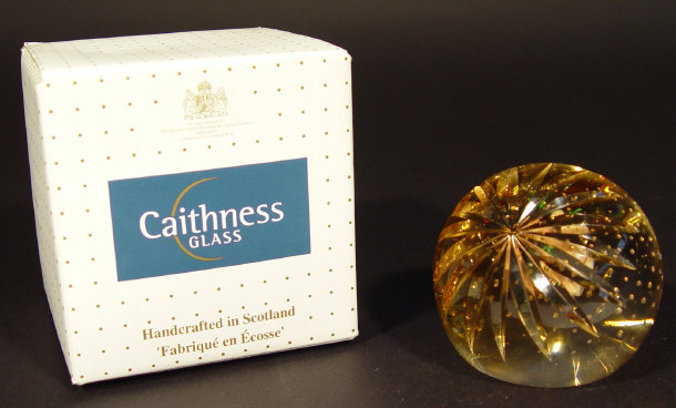 Appraisal: Caithness Golden Jubilee limited edition paperweight 'RM ' with original