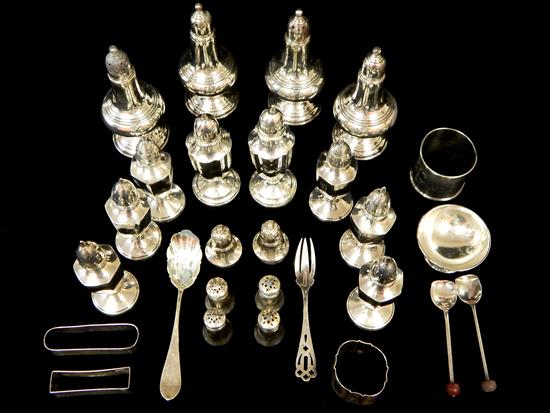 Appraisal: STERLING SILVER and silver plate twenty-seven pieces total twenty-three pieces