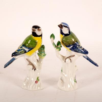 Appraisal: Late th Century Meissen birds blue tit and great tit