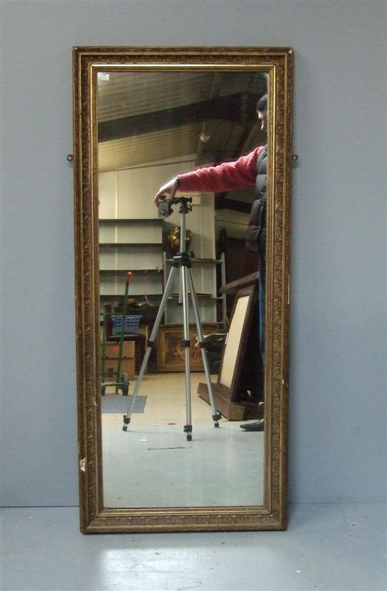 Appraisal: th century gilt framed wall mirror h w in