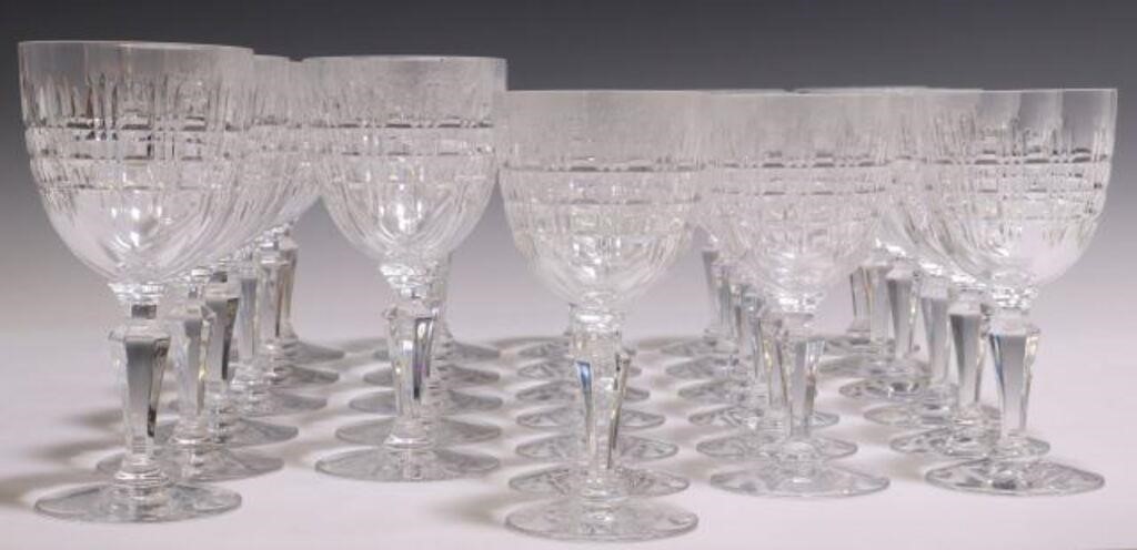 Appraisal: lot of French cut crystal stemware Baccarat in the Turin