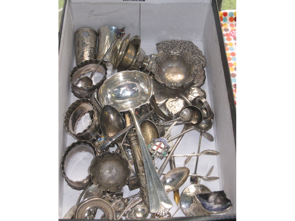 Appraisal: Lot comprising assorted EP and silver items - salts spoons