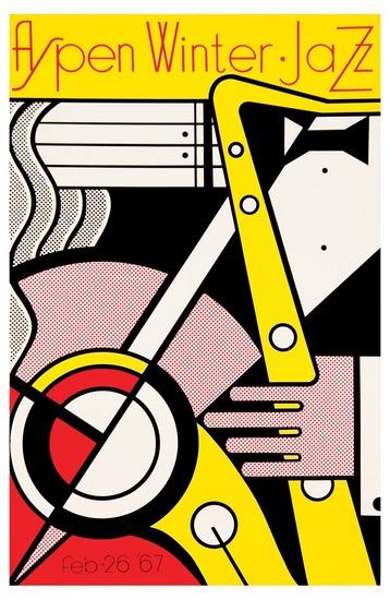 Appraisal: LICHTENSTEIN RoyASPEN WINTER JAZZ silkscreen printed in colors condition A-