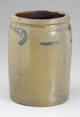 Appraisal: Virginia stoneware jar salt glaze stoneware shoulder with cobalt decoration