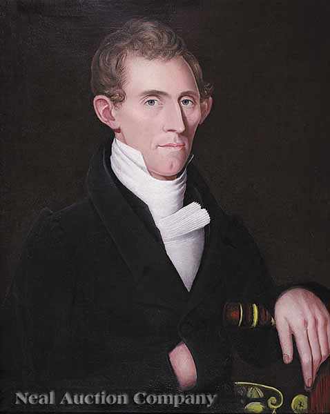 Appraisal: Ammi Phillips American - Portrait of Samuel Deuel - oil