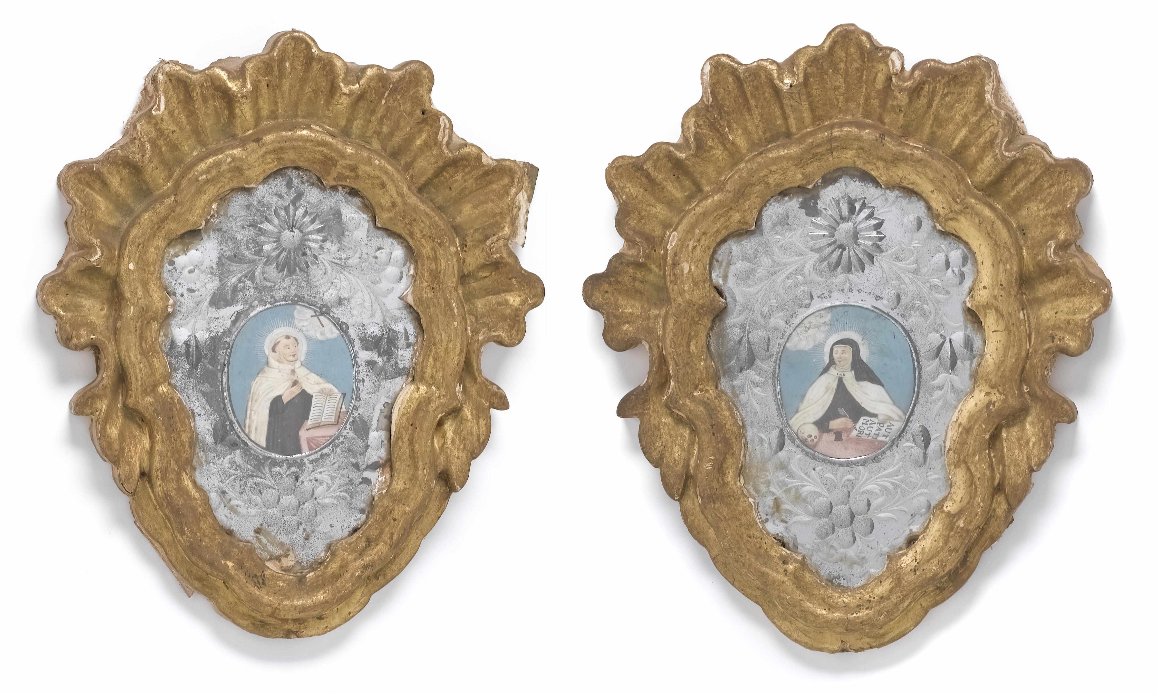 Appraisal: A pair of Spanish oval portrait miniatures first half th