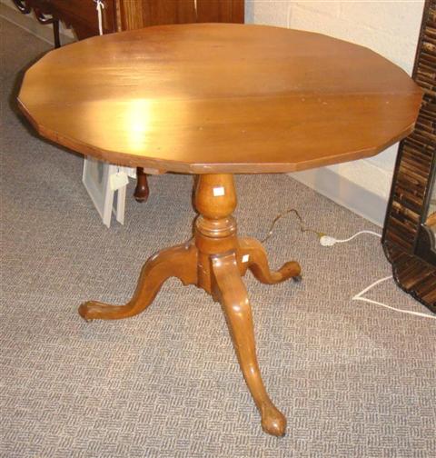 Appraisal: QUEEN ANNE CHERRY TILT-TOP TABLE h w d in Provenance