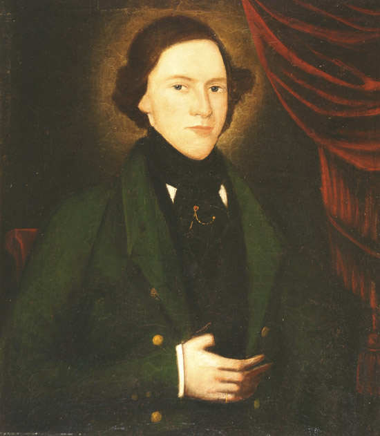 Appraisal: American School Second Quarter th Century Portrait of a Gentleman