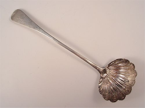 Appraisal: GEORGIAN SOL ROYES JAS ENGLISH STERLING LADLE Hallmarked London Sol