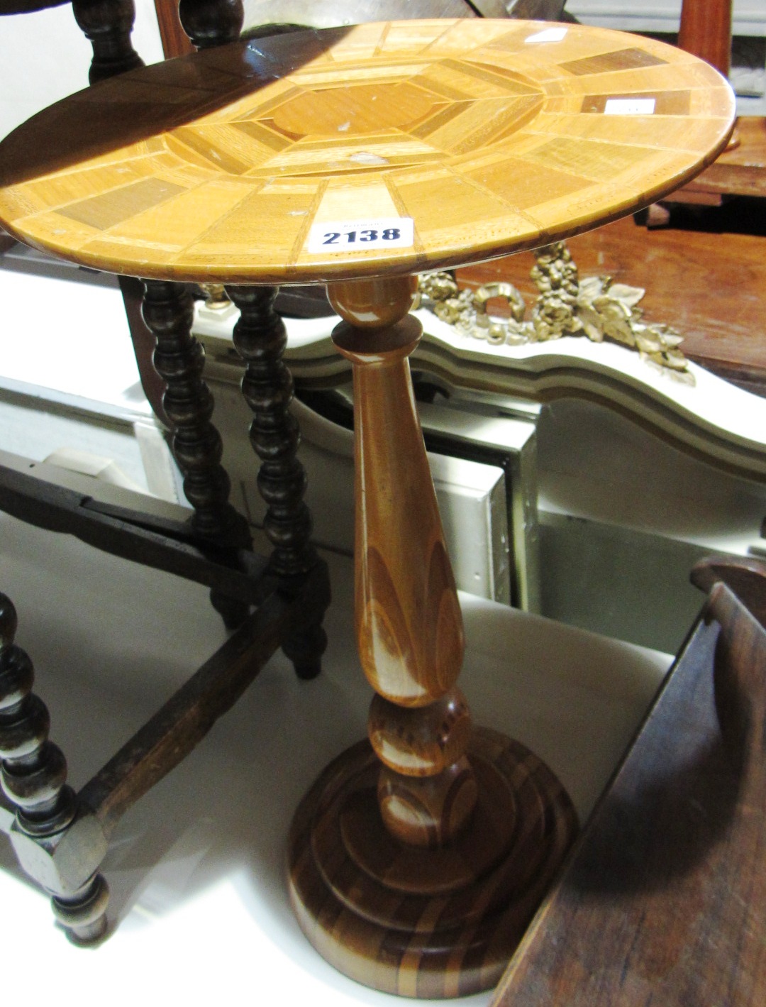 Appraisal: Two th century mahogany book troughs and a specimen wood