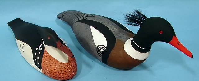 Appraisal: flat bottom Red Breasted Merganser decoys - decorative by William