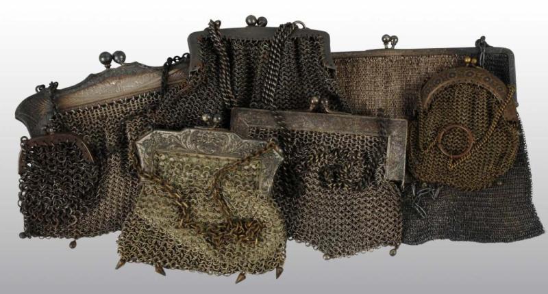 Appraisal: Lot of Metal Mesh Purses Description Three are marked German