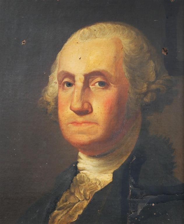 Appraisal: GEORGE WASHINGTON PORTRAIT AFT GILBERT STEWART O CNineteenth century oil