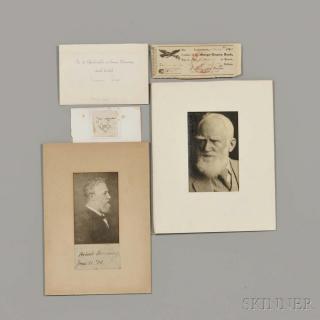 Appraisal: Literary Figures Fourteen Signed Pieces Including Hermann Hesse signed card