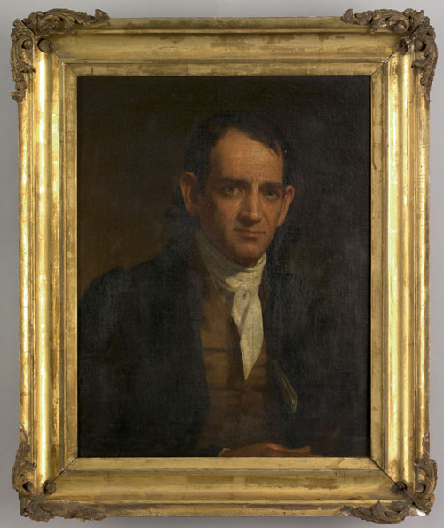 Appraisal: Philadelphia oil on canvas portrait of a gentleman early th