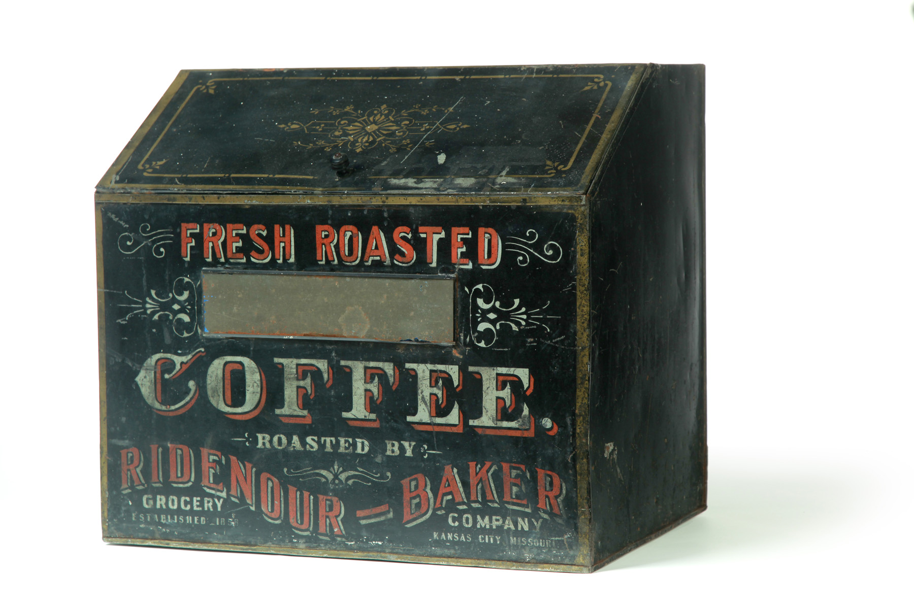 Appraisal: TIN ROASTED COFFEE BIN RIDDENOUR BAKER American fourth quarter th