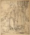 Appraisal: COPPERPLATE ENGRAVING - Woman and Child at Well with Elderly