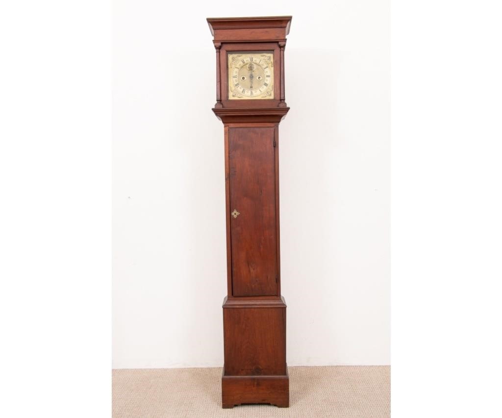 Appraisal: Virginia Queen Anne walnut tall case clock circa with polished