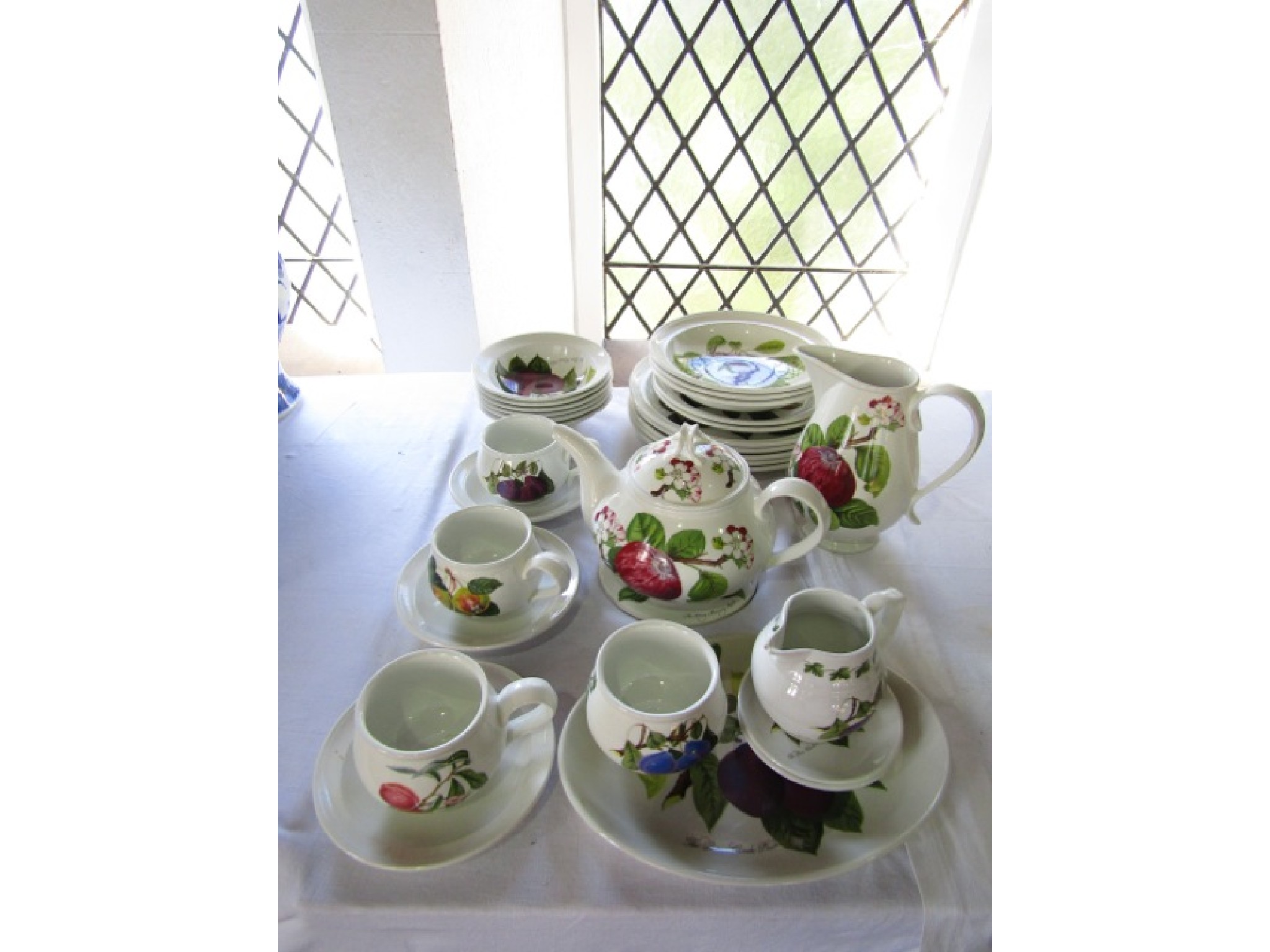 Appraisal: A quantity of Portmeirion Pomona pattern wares comprising a teapot