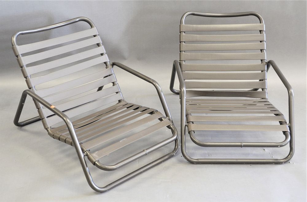 Appraisal: Set of Six Beach or Pool Chairs Set of Six