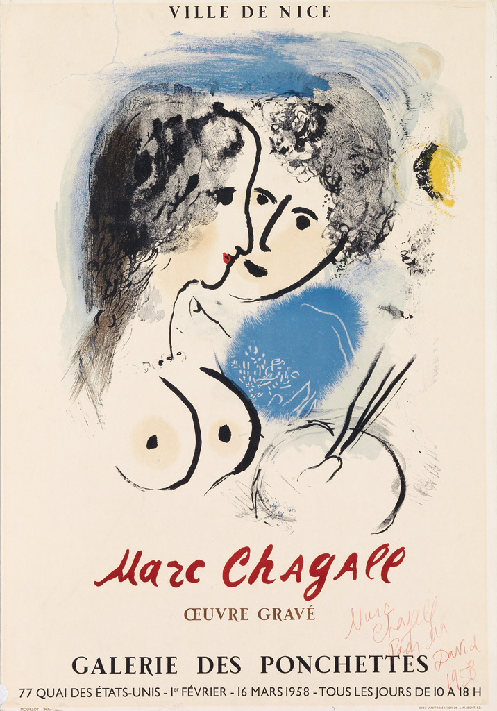 Appraisal: MARC CHAGALL - MARC CHAGALL GALERIE DES PONCHETTES x inches