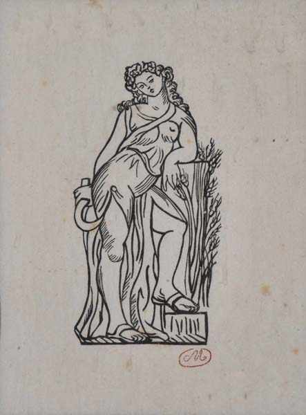 Appraisal: ARISTIDE MAILLOL FRENCH - Woman with Scythe woodcut x cm