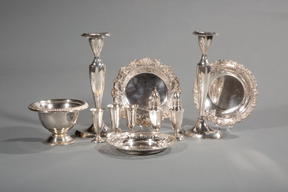 Appraisal: Group of American Sterling Silver Table Objects th c incl