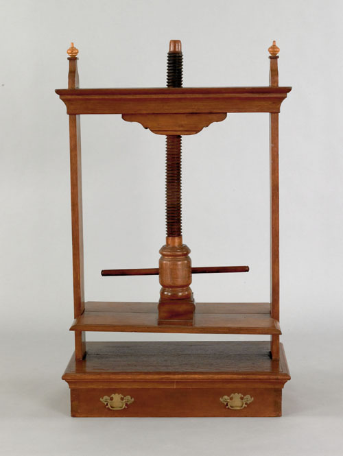 Appraisal: Georgian oak book press late th c h w