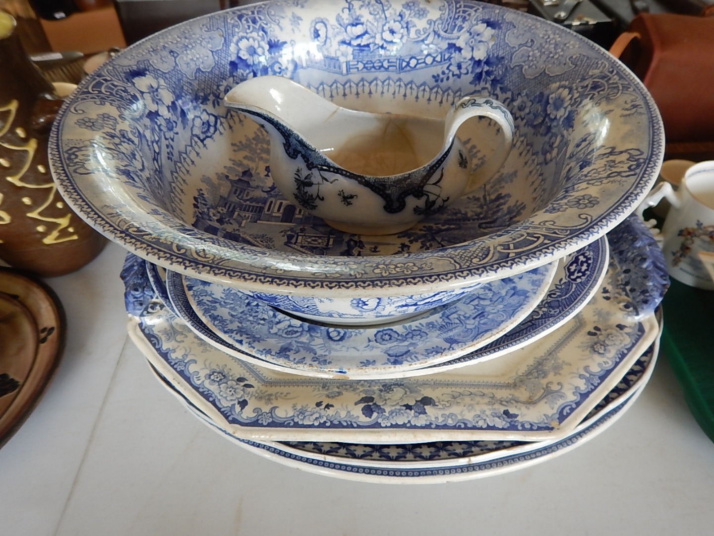 Appraisal: A collection of blue and white pottery including a Korea