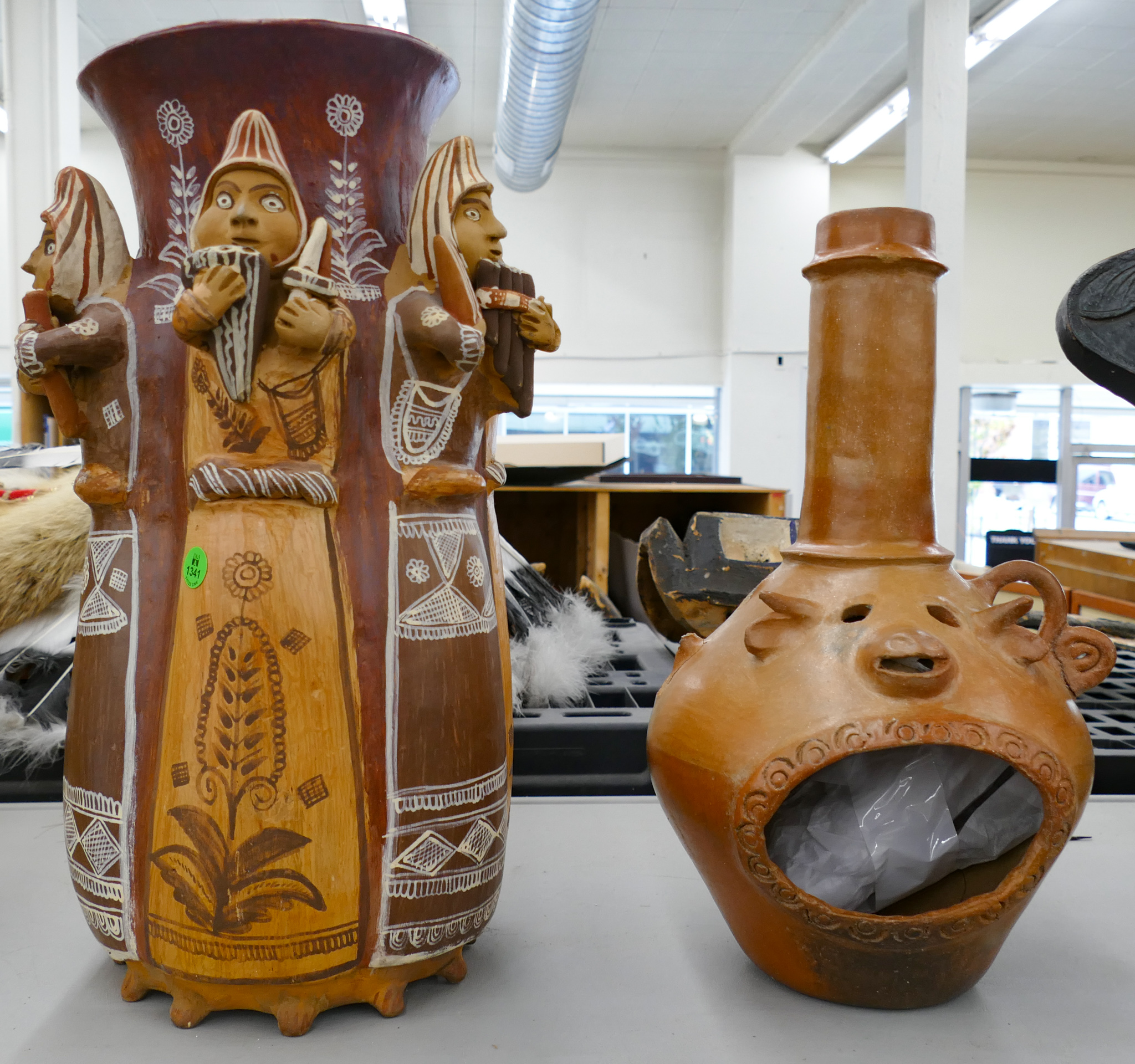 Appraisal: pc Large Mexican Ceramic Vessels '' to '' - Smaller