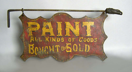 Appraisal: Sheet iron Paint trade sign early th c h w