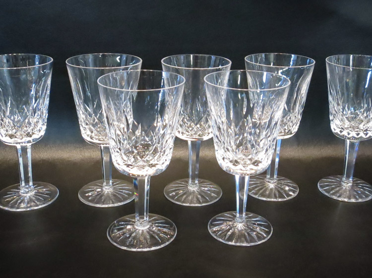 Appraisal: SET OF FIFTEEN WATERFORD CUT CRYSTAL WATER GOBLETS Lismore pattern