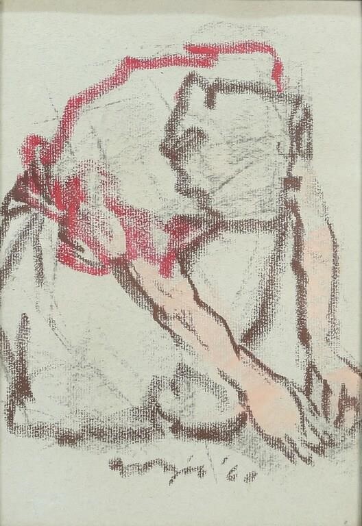 Appraisal: Moses Soyer Russian-American New York - pastel on paper a