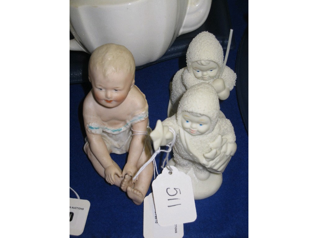 Appraisal: Lot comprising three continental figures of children