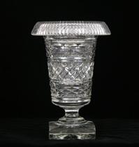 Appraisal: Anglo-Irish Crystal Vase Regency Period 's Lovely bell shaped vase