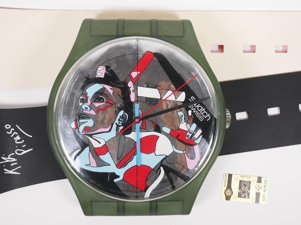 Appraisal: Swatch Kiki Picasso Maxi wall watch and the metal business