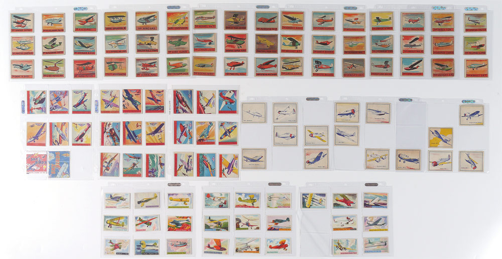 Appraisal: SETS R R F - R AIRPLANE TRADING CARDS cards