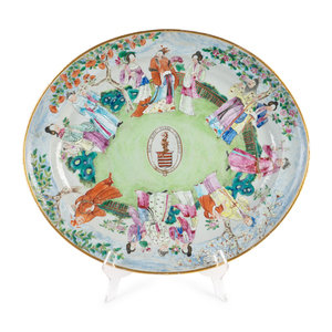 Appraisal: A Chinese Export Famille Rose Porcelain Large Meat Dish CIRCA