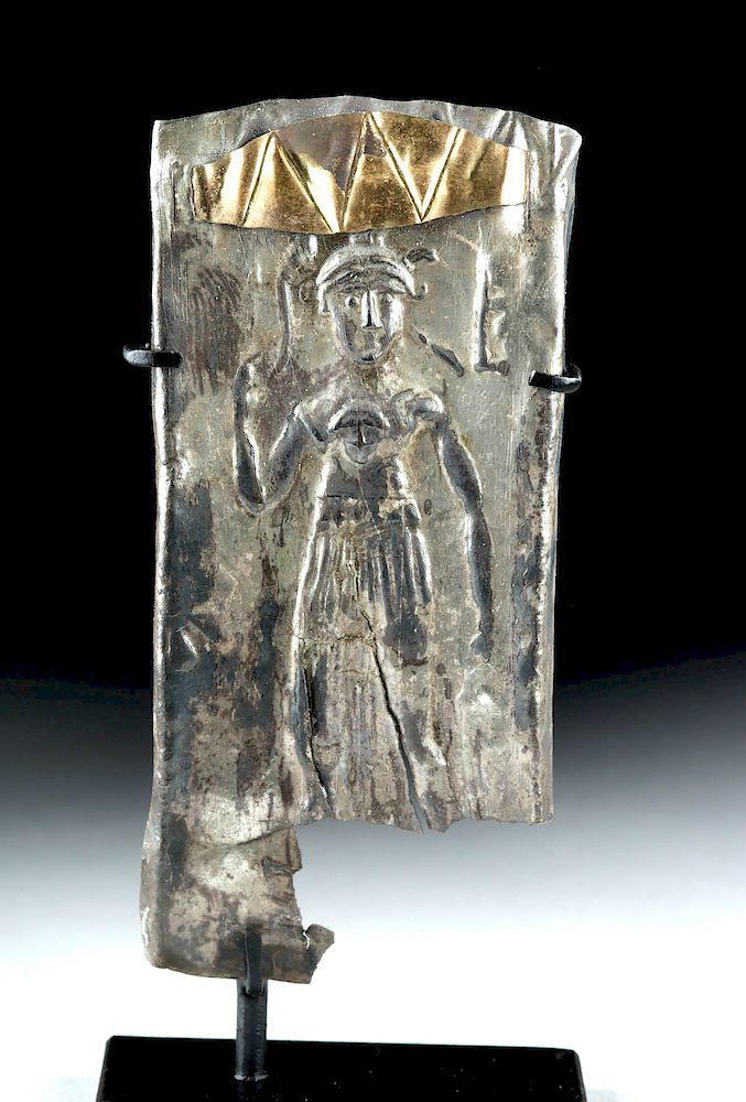 Appraisal: Roman Gold and Silver Repousse Figural Panel - g Roman